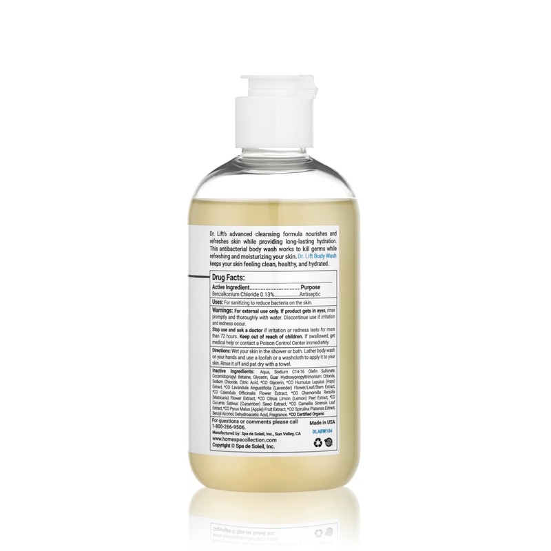 DR. LIFT Antibacterial Body Wash, 8 oz (3-Pack) - Gentle