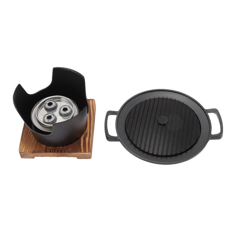 Hibachi Grill Smokeless Wooden Frame Aluminium Alloy Easy Assembly Portable