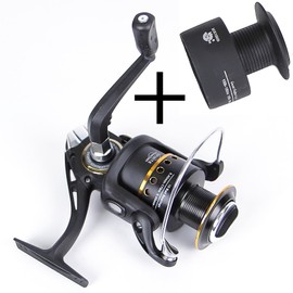 Fishing Reel with 10Ball Bearing Reel Stainless Steel Stationary Reels + Spare Spool Size:MSK1020i