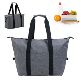 Fhioevt Foldable Cool Bag, 20 L Cool Bag, Large Picnic Bag, Cool Bags, Thermal Bag with Solening, Foldable, Insulated Bag, Cooler Bag for Camping, Picnic, Food Transport, Shopping