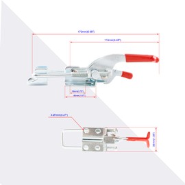 Ohamtes 2PCS Carbon Steel Style 431, 350KG 770lbs Clamp Force, Self-Locking Heavy Duty Toggle Lock Clamp, Adjustable Toggle Latch Clamp, Hand Toggle Lock Clamp