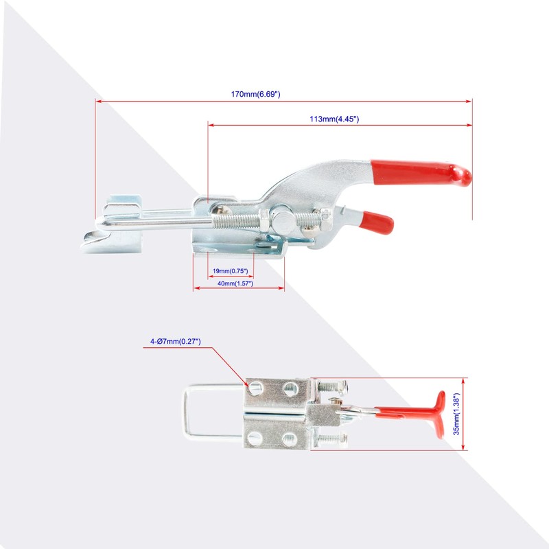 Ohamtes 2PCS Carbon Steel Style 431, 350KG 770lbs Clamp Force,