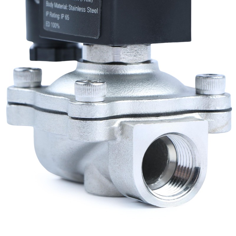 U.S. Solid 1/2" Stainless Steel Solenoid Valve - 12V DC,