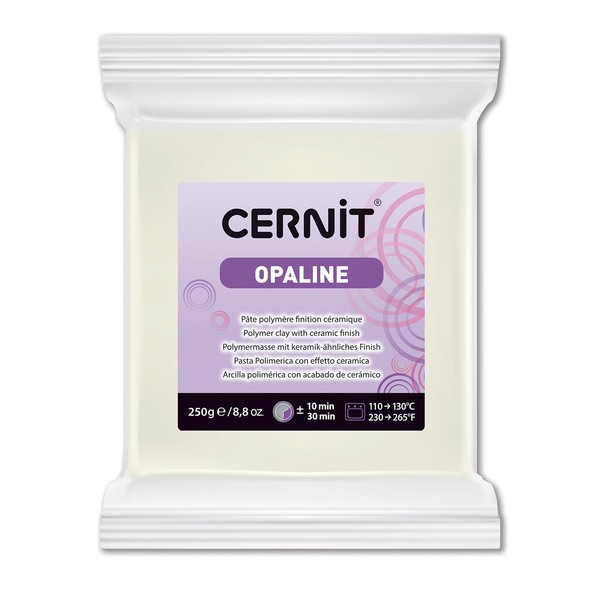 Cernit CE0880250010C Block Modelling Clay (Polymer) Opaline, Semi Translucent, Oven