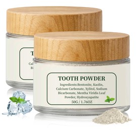 2Bottles Hydroxyapatite Tooth Powder, Remineralizing Tooth Powder, with Mint Gently Cleans, Supports Strong Teeth & Fresh Breath (50g)