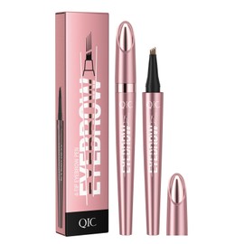 Eyebrow Pencil, Liquid Eyebrow Pen, Waterproof Brow Pen with Micro-Fork Tip, Smudgeproof Long Lasting Fine Sketch Pen (01# Light Coffee)
