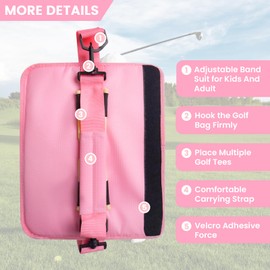 FINGER TEN Golf Bag Mini Carry Bag Lightweight Value 1 Piece Pink Golf Bag for Men Women Children Golf Club Shoulder Bag