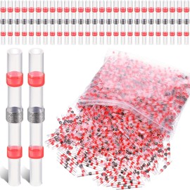 Pack of 200 Solder Connectors 26-24 AWG Seal Wire Fused Connector Hot Shrink Butt Connector Waterproof Insulated Electrical Butt Splice Wire Clamps