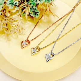 Sears p6127-tdt-01 Women's Necklace with Teddy Bear, Open Heart, Zirconia, Brass, Cubic Zirconia