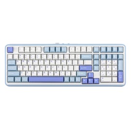 EPOMAKER TH99 Tri-Mode Wireless Mechanical Keyboard with 8000mAh Battery, Hot Swappable Custom RGB Gaming Keyboard with Numpad, Gasket Creamy for PC/Mac/Office (Blue&White)
