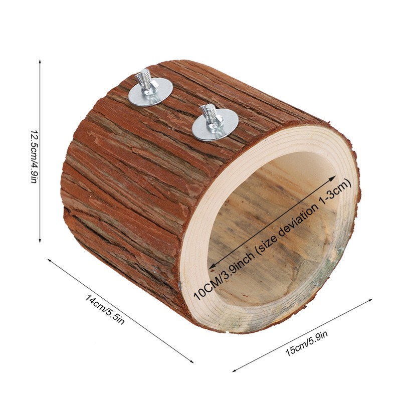 Bird Tree Hole Nest Small Pet Natural Wooden Toy Hideaway