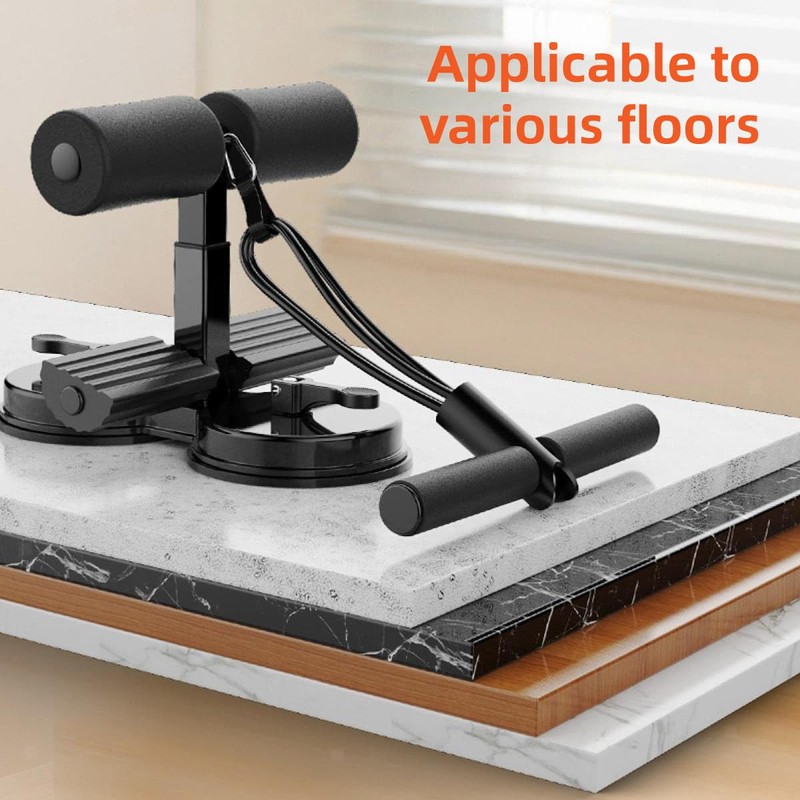 AIMALL Sit-Up Assistant with Double Suction Cup and Resistance Band