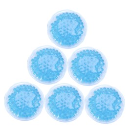 Beavorty 6pcs Instant Ice Pack Blue Bead Therapy Pad Reusable Hot Cold Compress for Migraines Sinus
