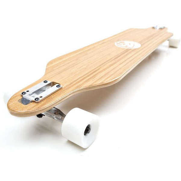 White Wave Bamboo Longboard Skateboard Complete