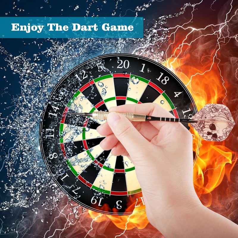 Deetenks 120PCS Dart Flights 24 Sets Durable Standard PET Dart
