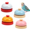 DQITJ 4 Pcs Bird Bell Toy Stainless Steel Training Bell