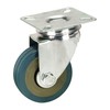 50mm Non Marking Grey Hard Rubber Castors - Top Plate
