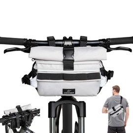 Caracaleap Compact and Versatile 2-in-1 Handlebar Bag Bicycle, Waterproof Bicycle Front Handlebar Bag for Mountain Road Bikes