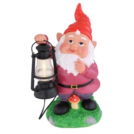 Globo Garden LED Gnome Solar Lantern, Multi-Colour