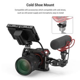 SMALLRIG Cold Shoe Mount with Safety Release, 1/4 Screw or 1/4 Female Thread, Universal - 2797