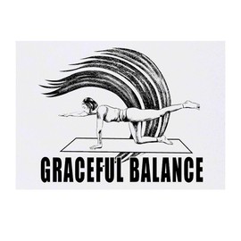 Large 'Dynamic Yoga Stretching Posture' Temporary Tattoo (TO00074467)