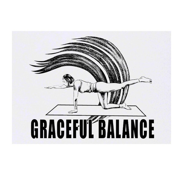 Large 'Dynamic Yoga Stretching Posture' Temporary Tattoo (TO00074467)