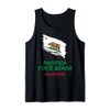 Pacifica State Beach California Paint Splatter Flag Vacation Tank Top