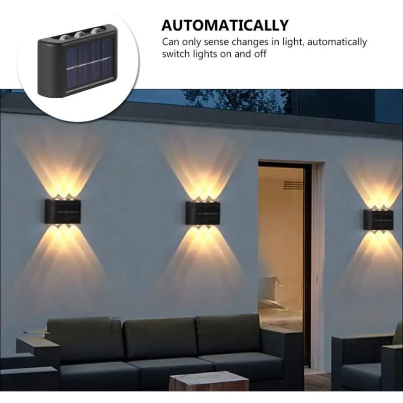 Solar Up and Down Outdoor Wall Lights for Garden Decoration