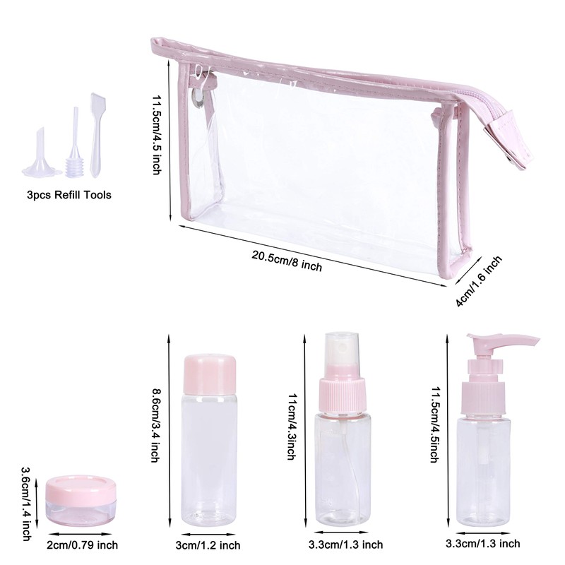 MaoXinTek Empty Travel Bottles Set Small Cosmetic Container, Refillable for