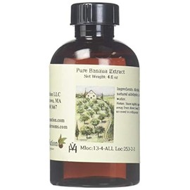 OliveNation Banana Extract from Natural Flavors for Baked Goods, Beverages, Breads, Fillings, Sugar Free, Non-GMO, Gluten Free, Kosher, Vegan - 4 oz