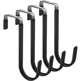 Door Hanger Rinimie Door Hooks 4-Piece Set Small Item Hanger Over-the-Door Hook Bag Hanger Space Saving Load Capacity Enhanced Silent Non-Slip No Scratches for Hats/Towels/Clothes/Umbrellas/Bags