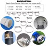 Glarks 8Pcs 32-37mm Stainless Steel T-Bolt Hose Clamps Turbo Intake