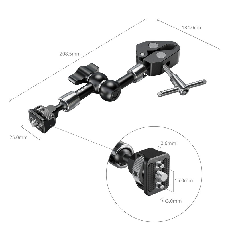SmallRig 5310 Magic Arm with Crab Clamp (7")