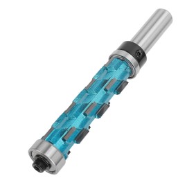 Double Bearing Spiral Router Bit 1/2 Inch Shank, 3/4 Inch Cutting Diameter, 2 9/16 Inch Cutting Length, Multi Blades Design