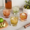 TRUE Cocktail Rocks Glasses with Recipes for Old Fashioned, Mojito,