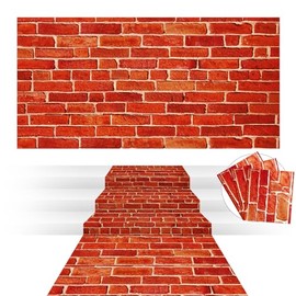 Chuangdi 3 Piezas 1,35 x 2,74 M Pared de Ladrillos Telón de Fondo de Mago Novedoso para Fotografía, Decoraciones de Princesas, Artículos para Fiestas 