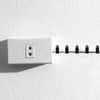 LAMXD Round Black Cable Clips, for Cables 9mm, Box of