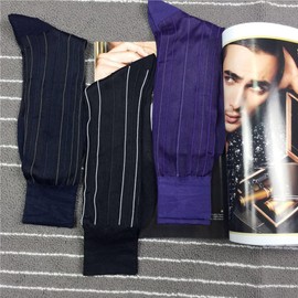 Cityelf 5 Pack Men Silky Socks Sheer Men Dress Socks Ultra Thin Nylon Sox Summer Cool Crew Socks