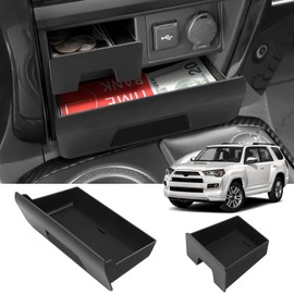 Hellet Center Console Organizer Storage Drawer Compatible with Toyota 2014-2020 2021 2022 2023 2024 4Runner Interior Accessories 2-piece Set Storage Box Insert Organizer Tray