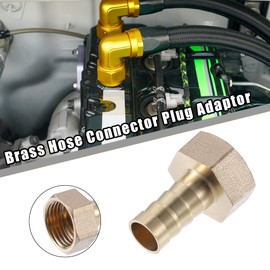 X AUTOHAUX 2 Pcs 12mm Outer Diameter Barbed to 1/2" BSP Hose Barb Tail Female Thread Adapter Brass Hose Socket Compression Fittings