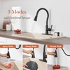 WINKEAR Brass Kitchen Faucet with Pull Down Sprayer, 3 Sprayer