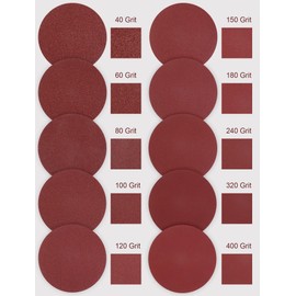 125 mm Eccentric Sandpaper, 150 Grit, 125 mm Sanding Discs for Random Orbital Sanders, 5 Inch Velcro Sanding Sheets for Wood Materials, Chipboard, Metal (Pack of 30)