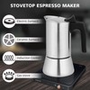 VONATES Stovetop Espresso Maker Stainless Steel Moka Pot, 9 cup
