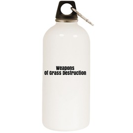 Los Drinkware Hermanos Weapons of Grass Destruction - White Water Bottle with Carabiner 20oz