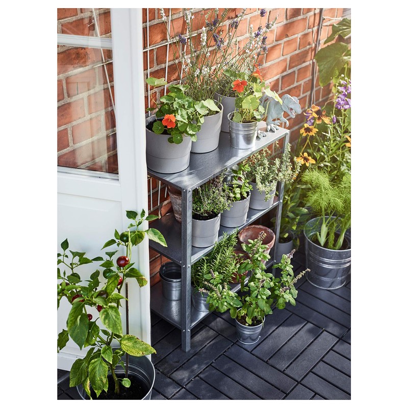 New HYLLIS Garden, Workplace Shelving Unit In/Outdoor Steel StorageBrand Ikea