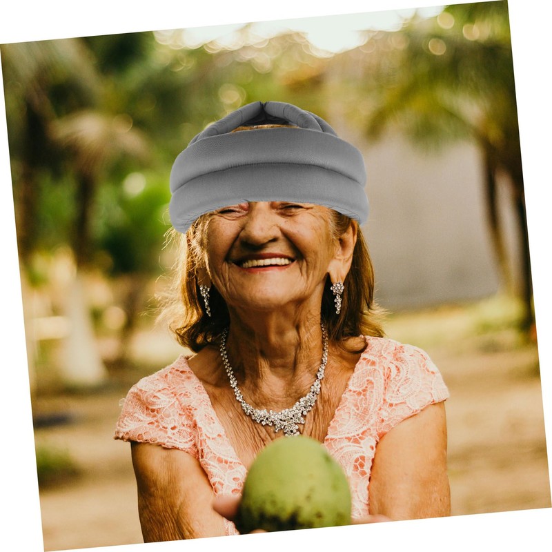 Operitacx Sleep Cap for Elderly Adjustable Protective Headgear Soft Head