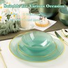 Fabulous Party 50 Pack Green Plastic Bowls-16 oz Crystal Design