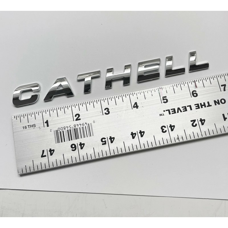 AUTOBADGEZ NEW 3D Chrome Lettering CAT HELL Chrome Adhesive Badge