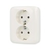 Busch-Jaeger 202 EUJB-214 Schuko Double Socket Alpine White (2TKA00003898)