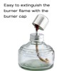 LVCHEN Alcohol Burner Lamp 150 ml Glass Bunsen Burners Lab